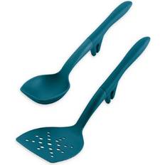 Blue Kitchen Utensils Rachael Ray Lazy Flexi Turner And Scraping Spoon Kitchen Utensil 2