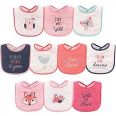 Polyester Drool Bibs Hudson Drooler Bibs Girl Fox 10-pack