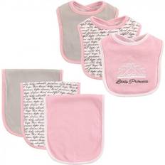 Hudson Baby Bib and Burp Cloth 6-pack Princess