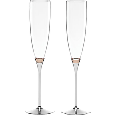 Argent Flûtes à Champagne Kate Spade Rosy Glow Toasting Flute, Set of 2 Flûte à Champagne 17.7cl 2pcs