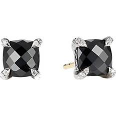 David Yurman 14k Earrings David Yurman Châtelaine Stud Earrings - Silver/Gold/Diamonds/Black