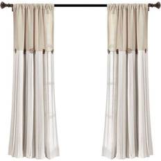 Cotton Curtains Lush Decor Linen Button Window Curtain Panel