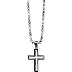 Necklaces David Yurman Roman Cross Amulet Pendant - Silver/Black