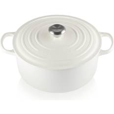 Cast Iron Hob Other Pots Le Creuset White Signature Round with lid 6.86 L 29.21 cm