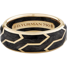 Gold wedding rings David Yurman Forged Carbon Band Ring - Gold/Black