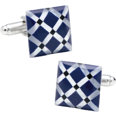 Nácar Gemelos de puño Cufflinks Inc Diamond Cufflinks - Silver/Blue/Black