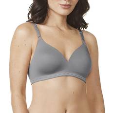 Warner's Cloud 9 Full-Coverage Wireless Contour Bra - Graphic Grey