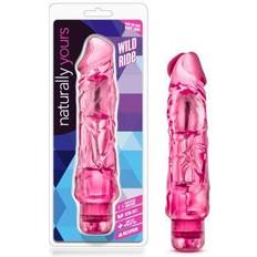 Sexleksaker Blush Novelties Naturally Yours Wild Ride Pink Dildo Med Vibrator