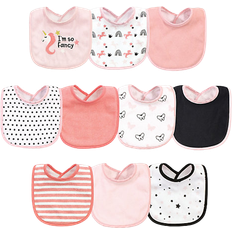 Polyester Drool Bibs Hudson Drooler Bibs I'm So Fancy Unicorn 10-pack