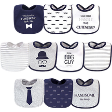 Machine Washable Drool Bibs Hudson Interlock Drooler Bibs Handsome Like Daddy 10-pack