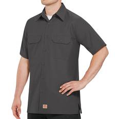 Red Kap Rip Stop Short Sleeve Shirt - Charcoal