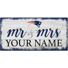 Fan Creations New England Patriots Personalized Mr. & Mrs. Script Sign