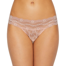 Pink - Women Bikini Bottoms Wacoal Lace Kiss Bikini - Rose Smoke