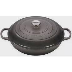 Dishwasher Safe Shallow Casseroles Le Creuset Oyster Signature with lid 4.73 L