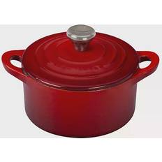 Le Creuset Cast Iron Cookware Le Creuset Cherry Mini Round with lid 0.31 L