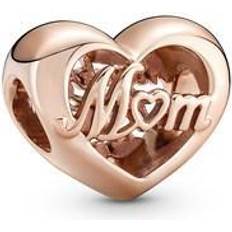 Pandora Thank You Mum Heart Charm - Rose Gold