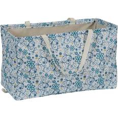 Fabric Tote Bags Household Essentials Hamper Tote Bag - Striped Teal