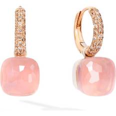 Brown - White Gold Earrings Pomellato Nudo Classic Earrings - White Gold/Rose Gold/Quartz/Diamonds