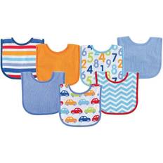 Multicoloured Drool Bibs Luvable Friends Drooler Bibs Cars 7-pack