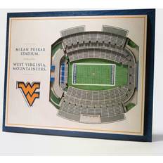 Soccer Sports Fan Products YouTheFan West Virginia Mountaineers 3D Stadium Wall Art Photo Frame