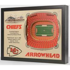 Kansas City Chiefs Sports Fan Products YouTheFan Kansas City Chiefs StadiumViews 3D Wall Art Photo Frame