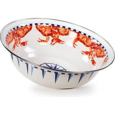 Enamel Kitchen Accessories Golden Rabbit Crab House Serving Bowl 34.29cm 3.78L