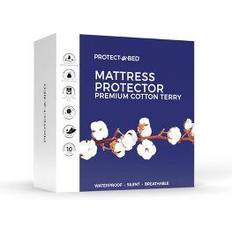 Cotton Terry Mattress Covers Protect-A-Bed Premium Mattress Cover White (27.94x27.94cm)