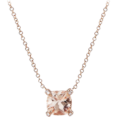 David Yurman Rose Gold Necklaces David Yurman Chatelaine Pendant Necklace - Rose Gold/Morganite/Diamonds