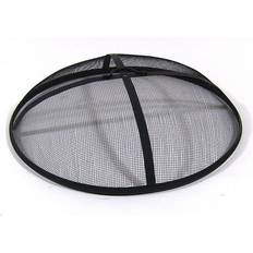 Fireplaces Sunnydaze Heavy Duty Round Fire Pit Spark Screen 40 Inch