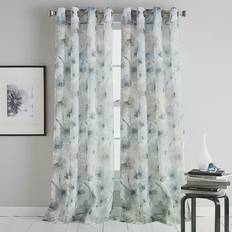 DKNY Modern Bloom Semi-Sheer Grommet Curtain Panel 50 x 84 127x213.36cm