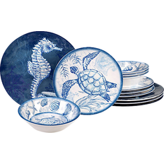 Melamine Dinner Sets Certified International Oceanic Dinner Set 12pcs