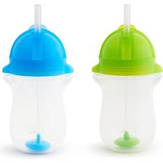 Multicolored Sippy Cups Munchkin Any Angle Click Lock Weighted Straw Cup 2-pack 295ml