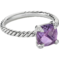 David Yurman Chatelaine Ring - Silver/Amethyst/Diamonds