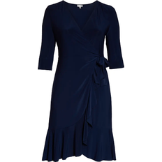 Wrap Dresses Kiyonna Whimsy Wrap Dress - Navy