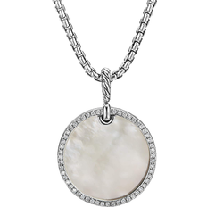 David Yurman Women Charms & Pendants David Yurman DY Elements Disc Pendant - Silver/White/Diamond