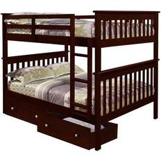 Built-in Storages - Full Beds Mission Bunk Bed