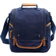 TSD Brand Atona Canvas Crossbody Bag - Navy