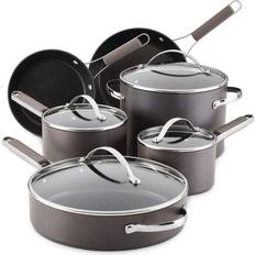 Curry 10 Ayesha Curry Hard Anodized Collection Cookware Set with lid 10 Parts