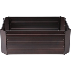 Outdoor Planter Boxes LuxenHome Rectangular Garden Bed 31.5x20" 80.01x50.038x29.972cm