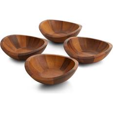 Wood Bowls Nambe Braid Salad Bowl 4pcs