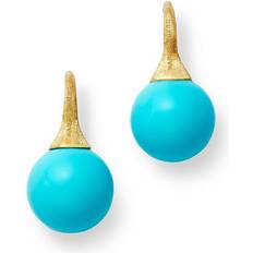 Turquesa Pendientes Marco Bicego 18K Yellow Gold Africa Boule Boule Turquoise Drop Earrings