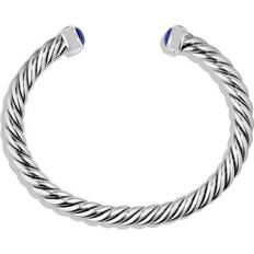 Lapis Jewelry David Yurman Cable Cuff Bracelet - Silver/Lapis