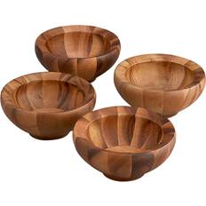 Brown Salad Bowls Nambe Yaro Salad Bowl 19.685cm 4pcs