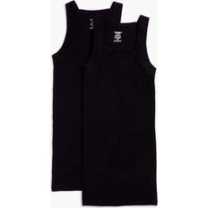 Men - Slim Tank Tops 2(X)IST Essential Square-Cut Tank 2-Pack - Black New Logo