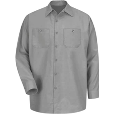 Red Kap Long-Sleeve Work Shirt - Light Grey