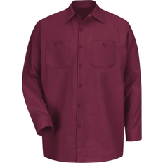 Red Kap Long-Sleeve Work Shirt - Burgundy