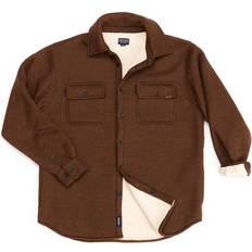 Fleece Shirts Smith Sherpa Lined Microfleece Shirt Jacket - Brown Light