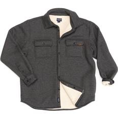 Fleece Shirts Smith Sherpa Lined Microfleece Shirt Jacket - Gray Dark