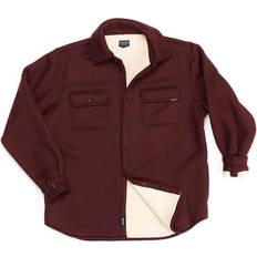 Fleece Shirts Smith Sherpa Lined Microfleece Shirt Jacket - Maroon