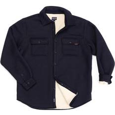 Fleece Shirts Smith Sherpa Lined Microfleece Shirt Jacket - Navy